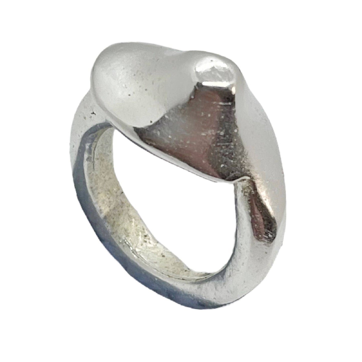 Gloria Mago - Zilverkleurige lollipop-ring met zilver plating