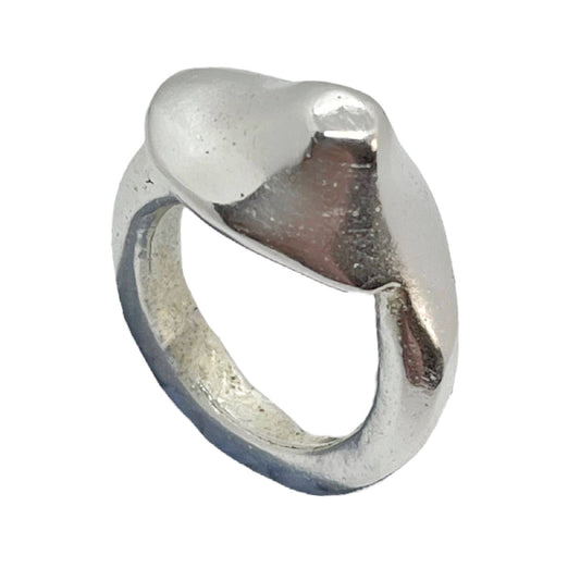Gloria Mago - Zilverkleurige lollipop-ring met zilver plating