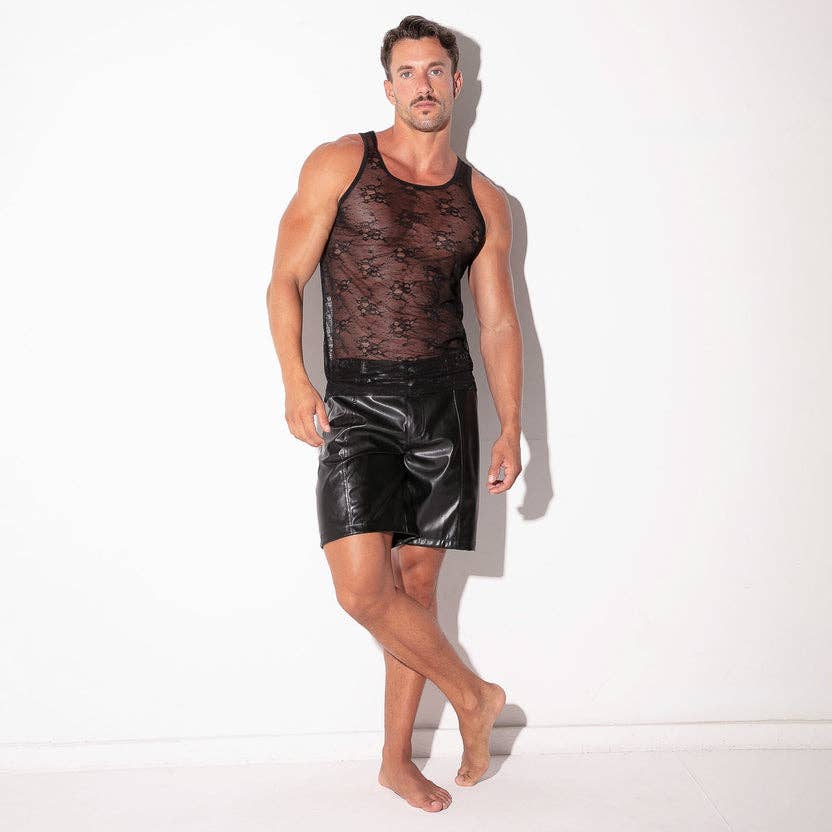 CODE 22 - 9778-02_ZWARTE_KANTEN_TANKTOP: Negro / M