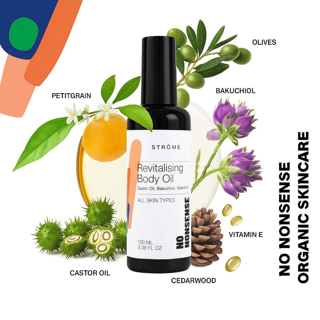Ströme - REVITALISING BODY OIL: Mushroom Packaging