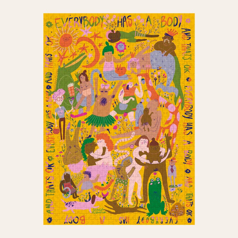 Wonderpieces - »Everybody Has a Body« puzzel | Illustratie van Slinga