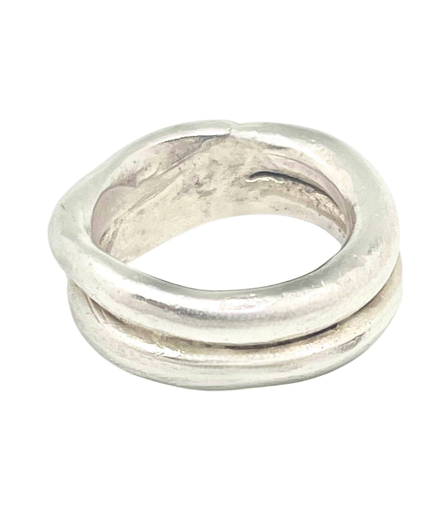 Gloria Mago - Enkelvoudige ring Duplo zilver 10µ