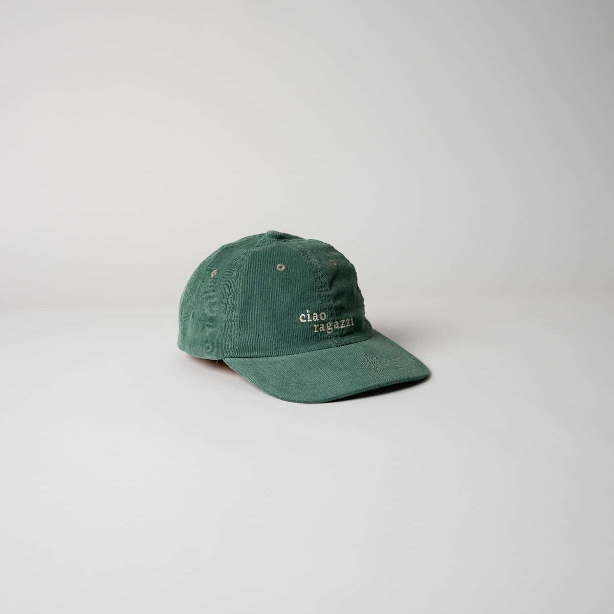 arrel - responsible apparel - Ciao ragazzi Premium Cord Dad Cap - groen & crème
