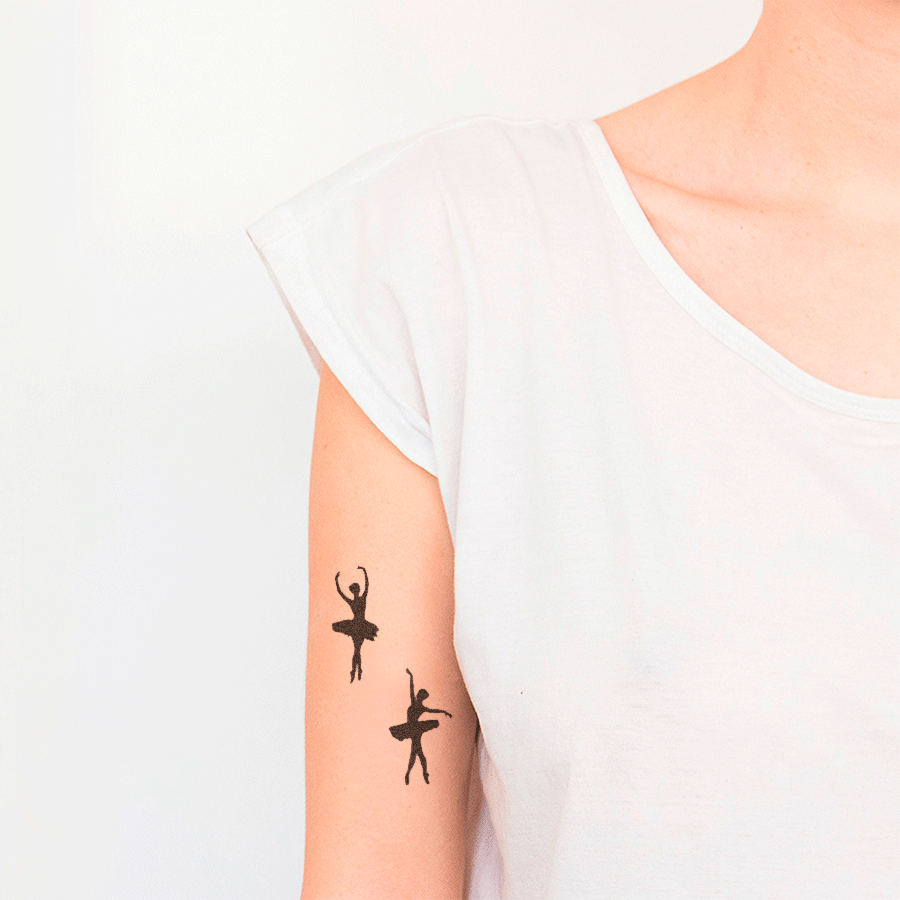 Tattoonie - BALLET tijdelijke tattoo (set van 2)