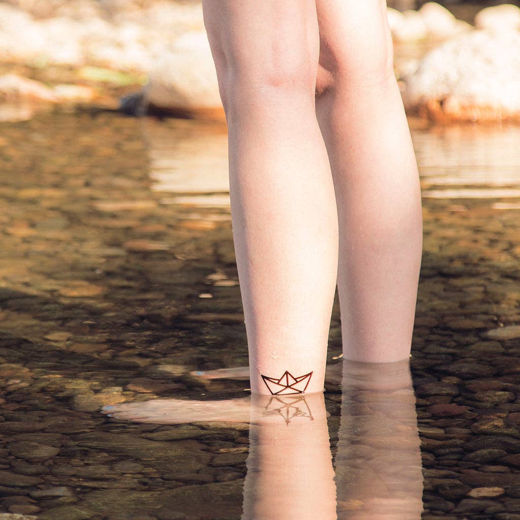 Tattoonie - THE PAPER BOAT-tatoeage (set van 2)