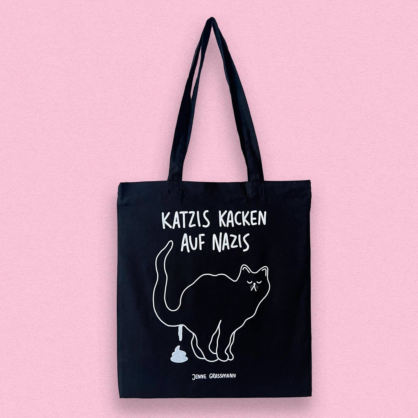 Jenne Grassmann - Tote Bag Katzis: Natur