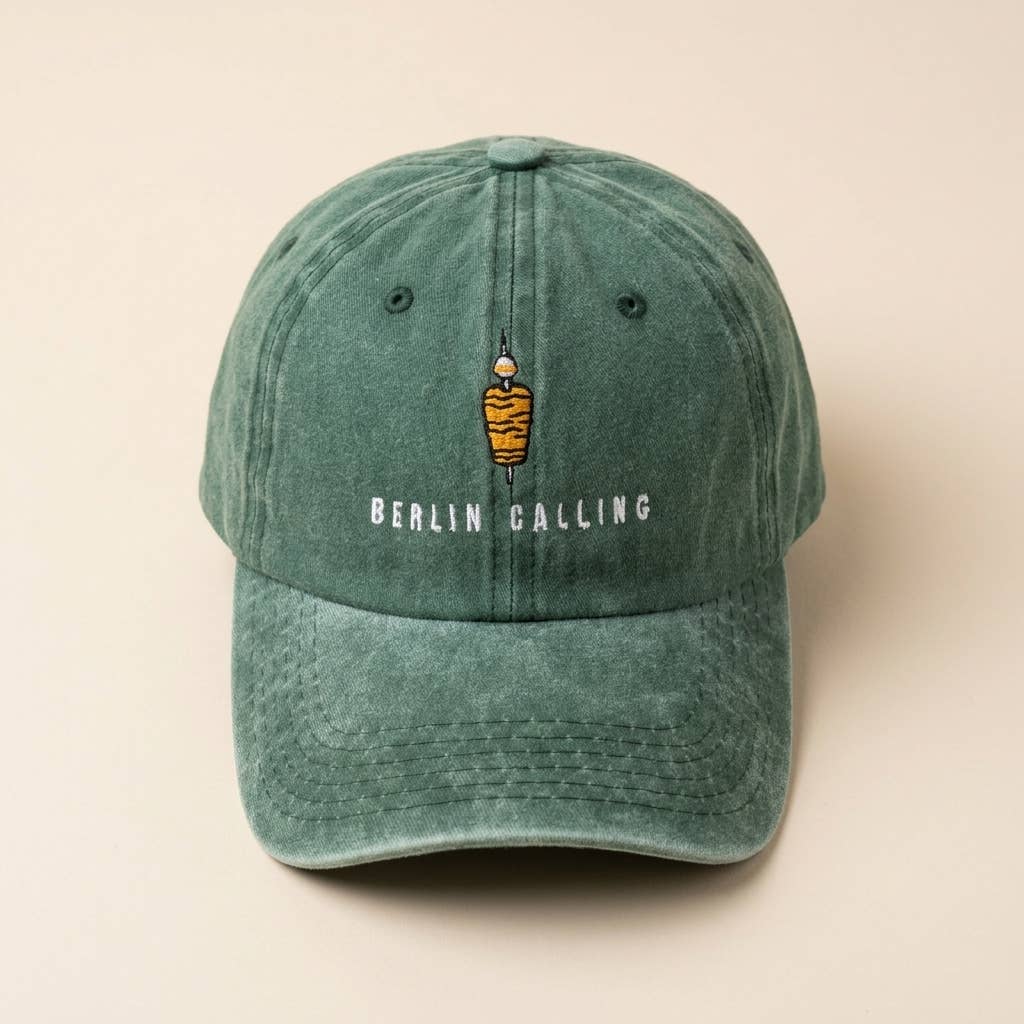 Grasshopper - Berlin Calling groene geborduurde pet: Blauw