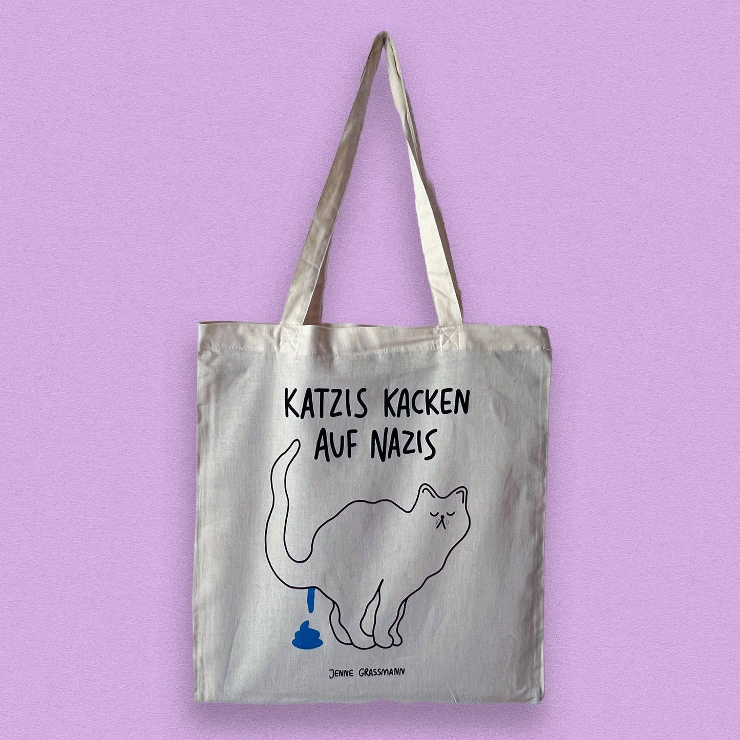 Jenne Grassmann - Tote Bag Katzis: Natur