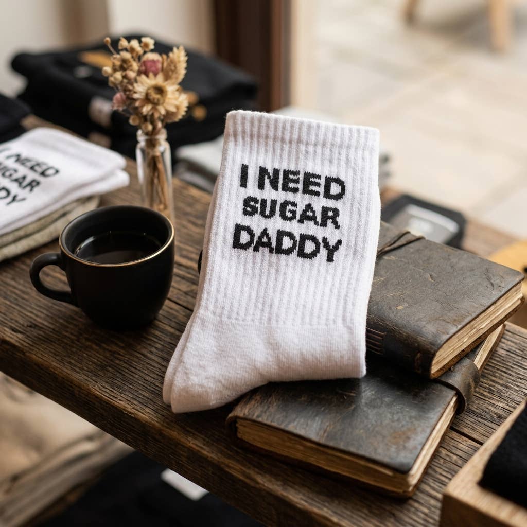 Grasshopper - Statement-sokken: Ik heb een sugar daddy nodig: 37-43