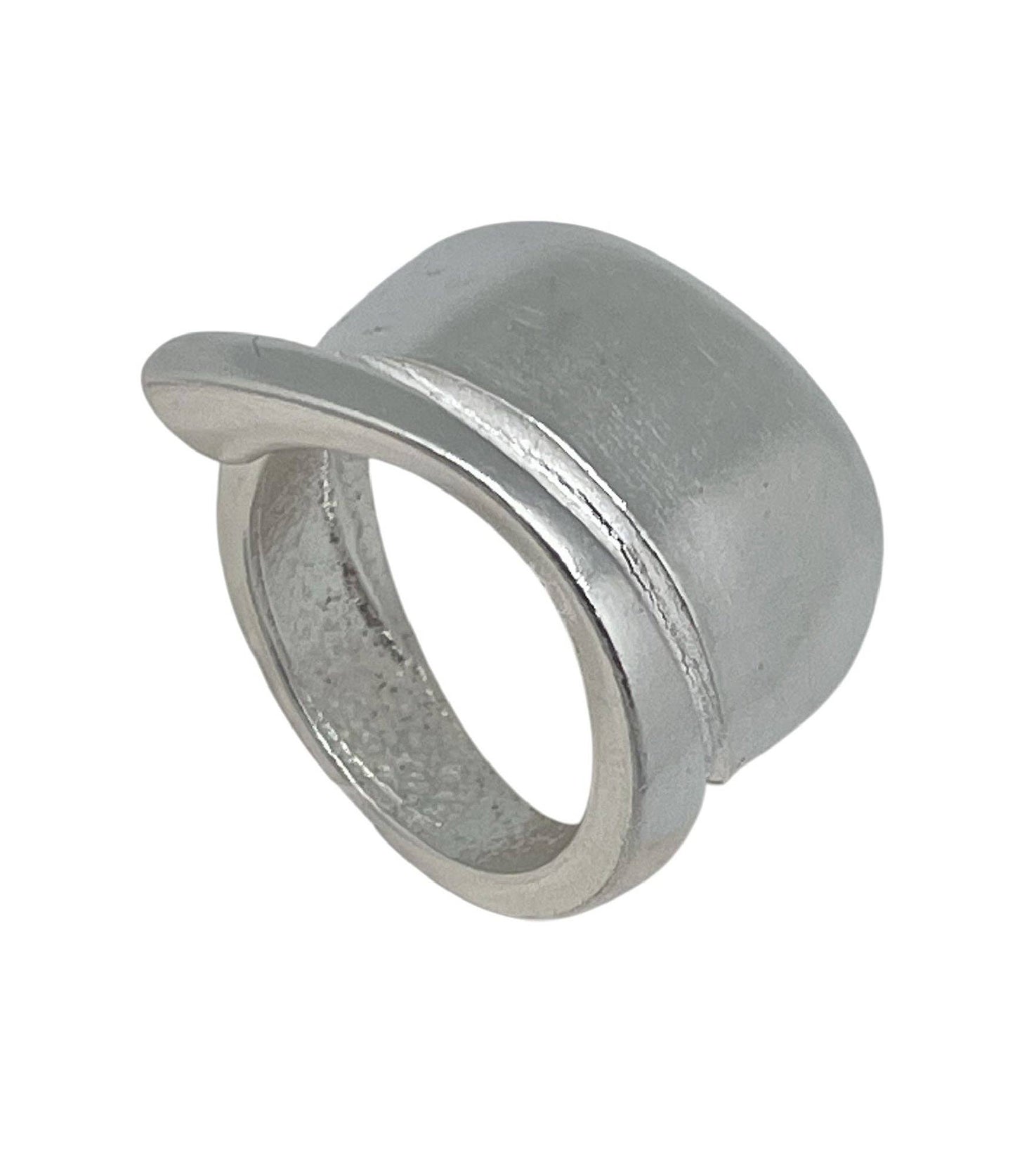 Gloria Mago - Twister ring in verzilverd zilver, 10µ