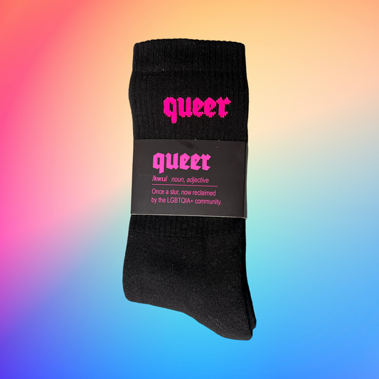 Keller Kreuzberg GmbH - QUEER sokken zwart/fuchsia-fluor: 42-46