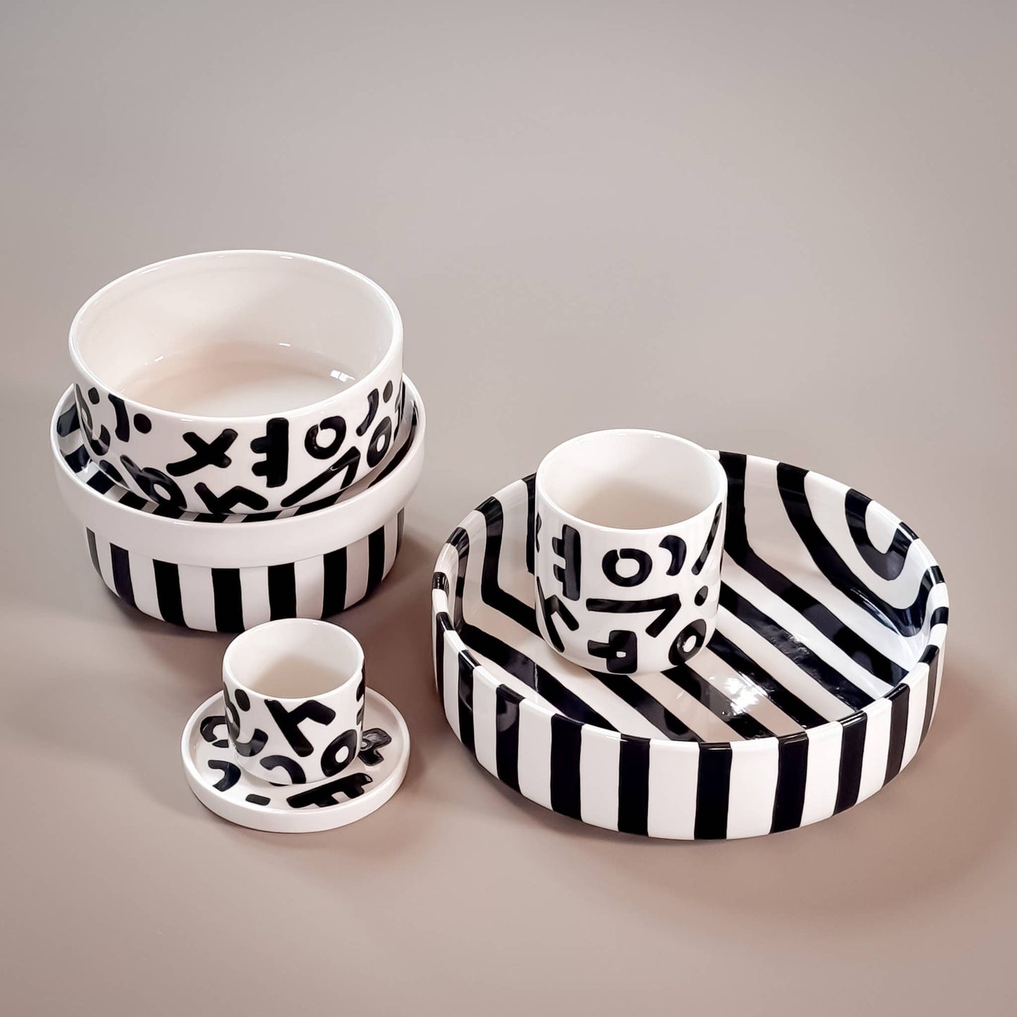 Magazin Minori - Espresso Tokyo - vulkaanzwart (set van 2, 4 stuks)