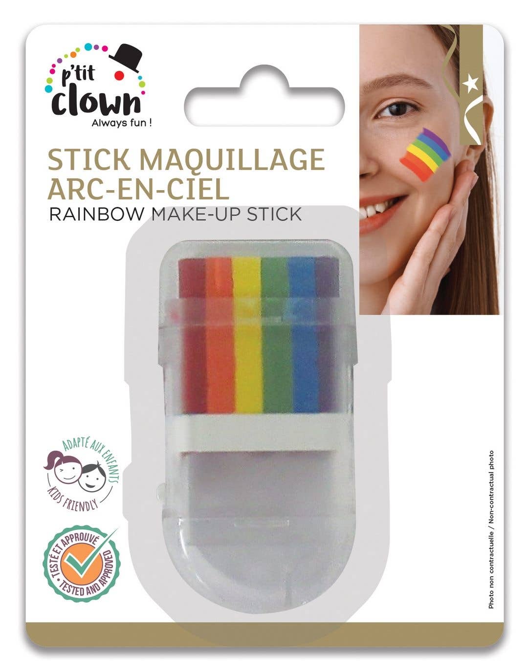 P'tit Clown - Make-up Stick - Regenboog
