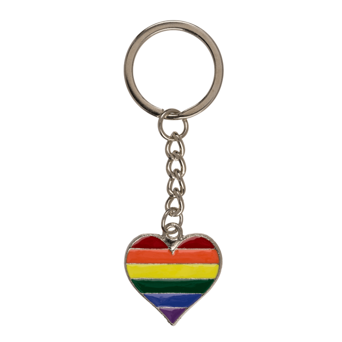 Out of the blue KG - Metalen sleutelhanger Pride, ca. 12 cm, 8 assorti, 24 stuks per display