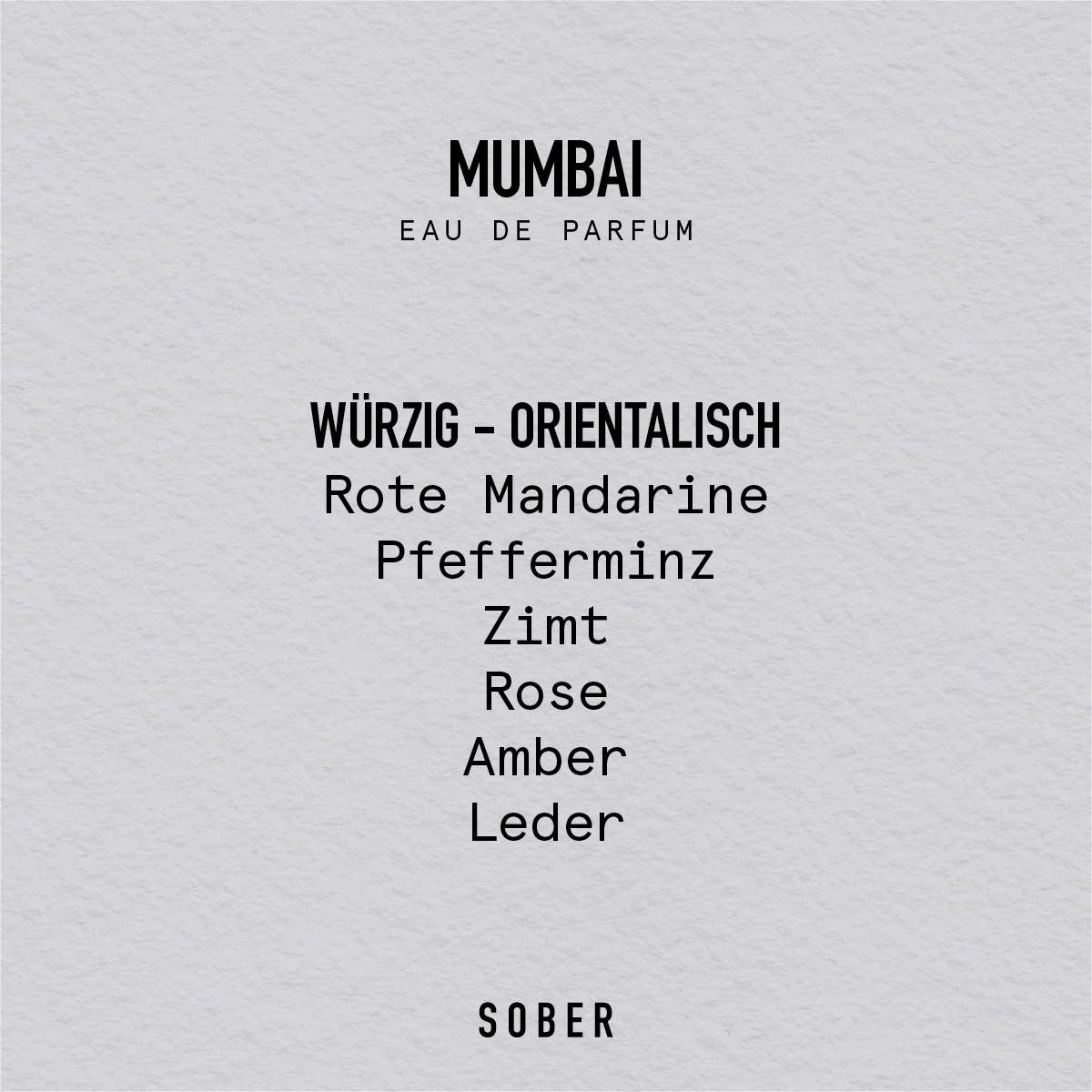sober - MUMBAI - Eau de Parfum