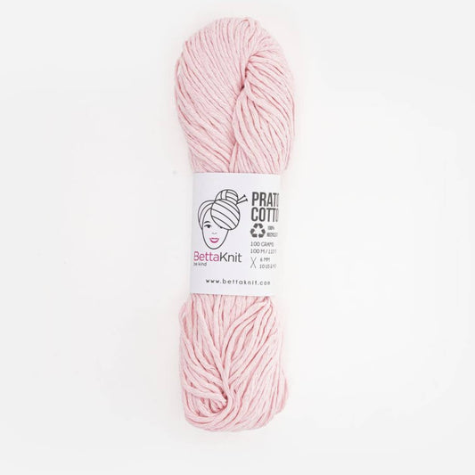 BettaKnit - Prato Cotton, katoengaren verkregen uit gerecycled afval: Roos