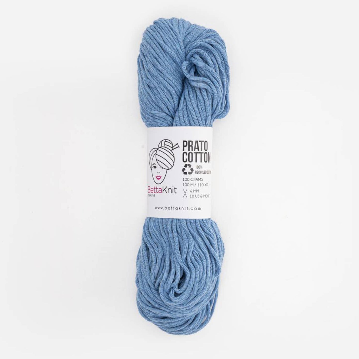 BettaKnit - Prato Cotton, katoengaren verkregen uit gerecycled afval: Hemels