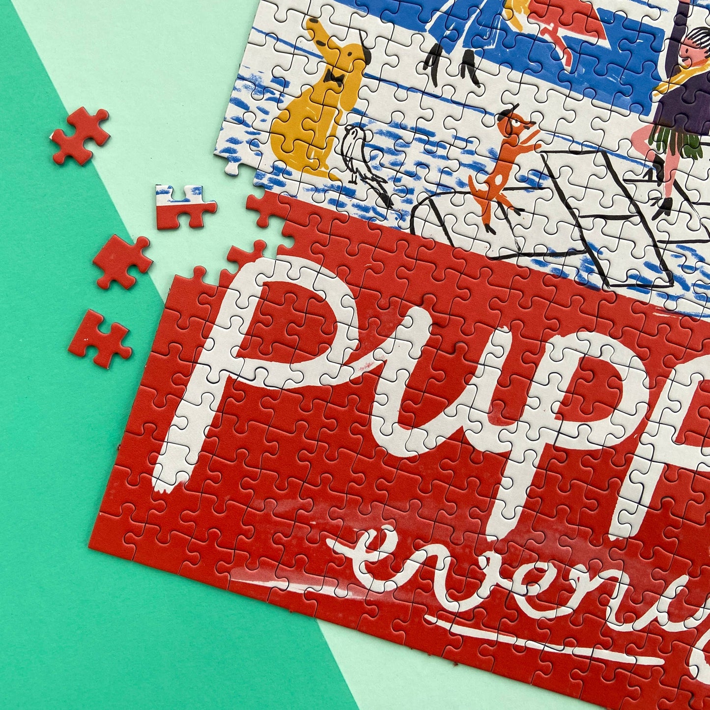 Wonderpieces - »Puppies for Everyone« puzzel | Illustratie van Édith Carron