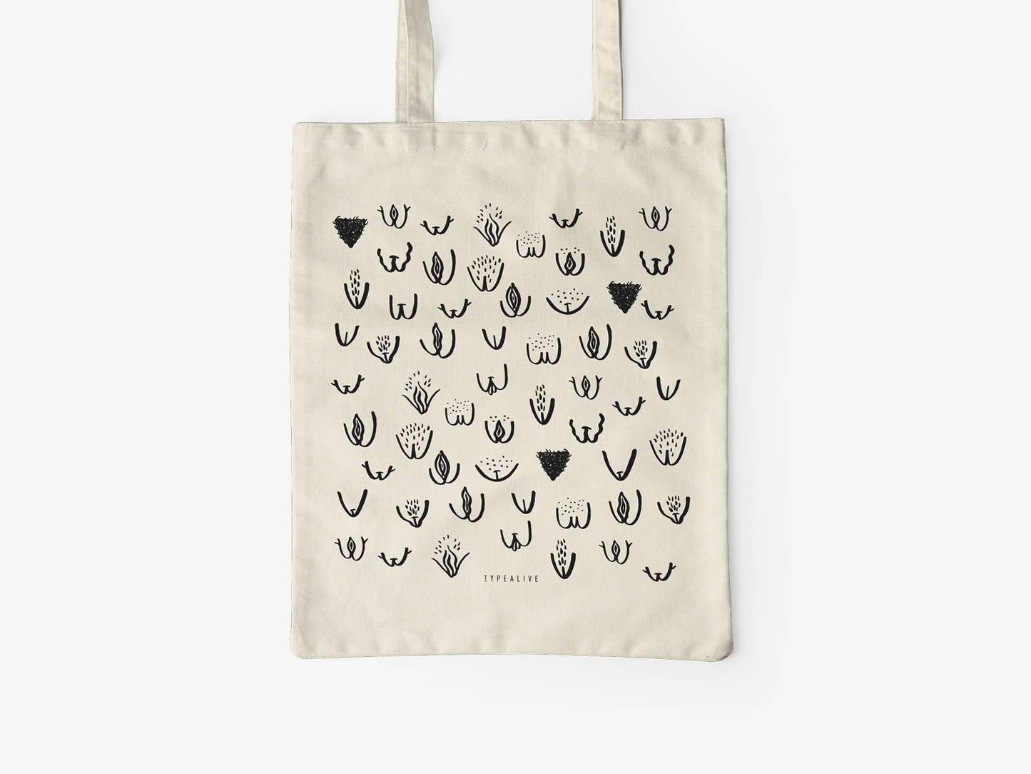 typealive - Katoenen tas met Vulvarines-print