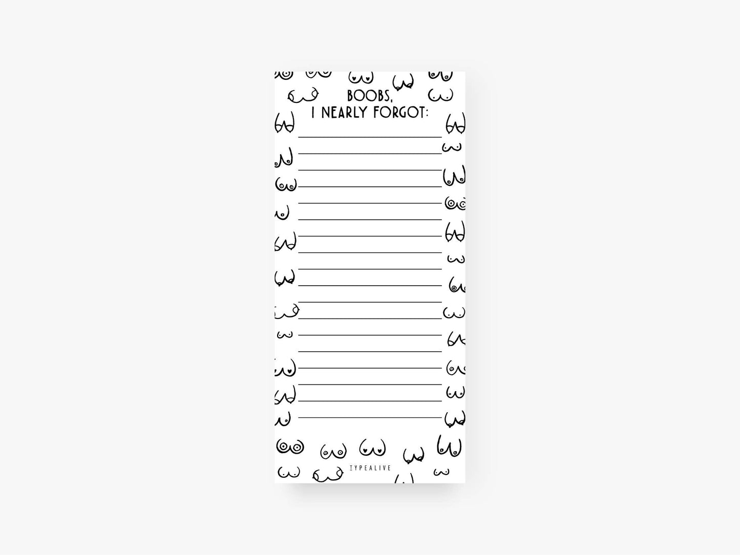 typealive - Notitieblok ‘slim’ / Nearly Forgot