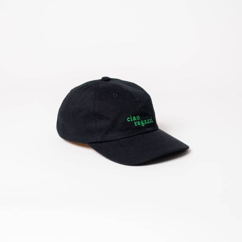 arrel - responsible apparel - Ciao ragazzi premium dad cap – zwart en groen