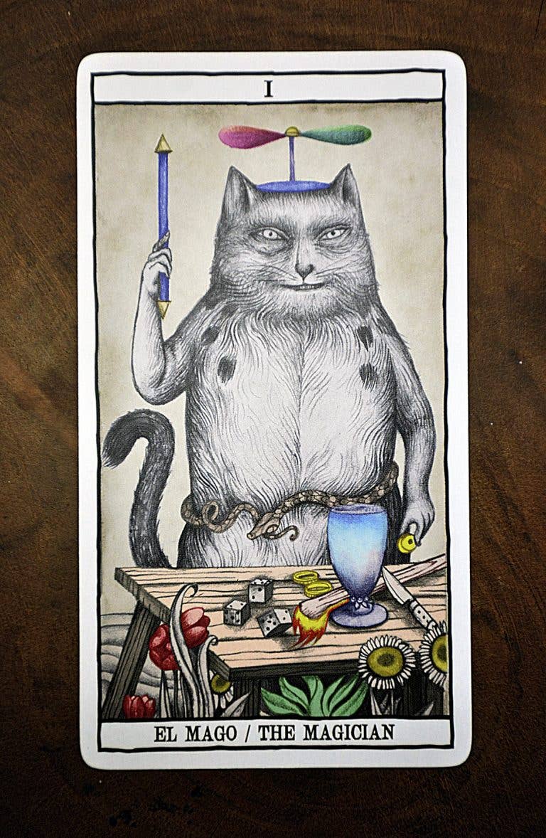 Cardshouse - Tarotkaarten van katten door Ana Juan