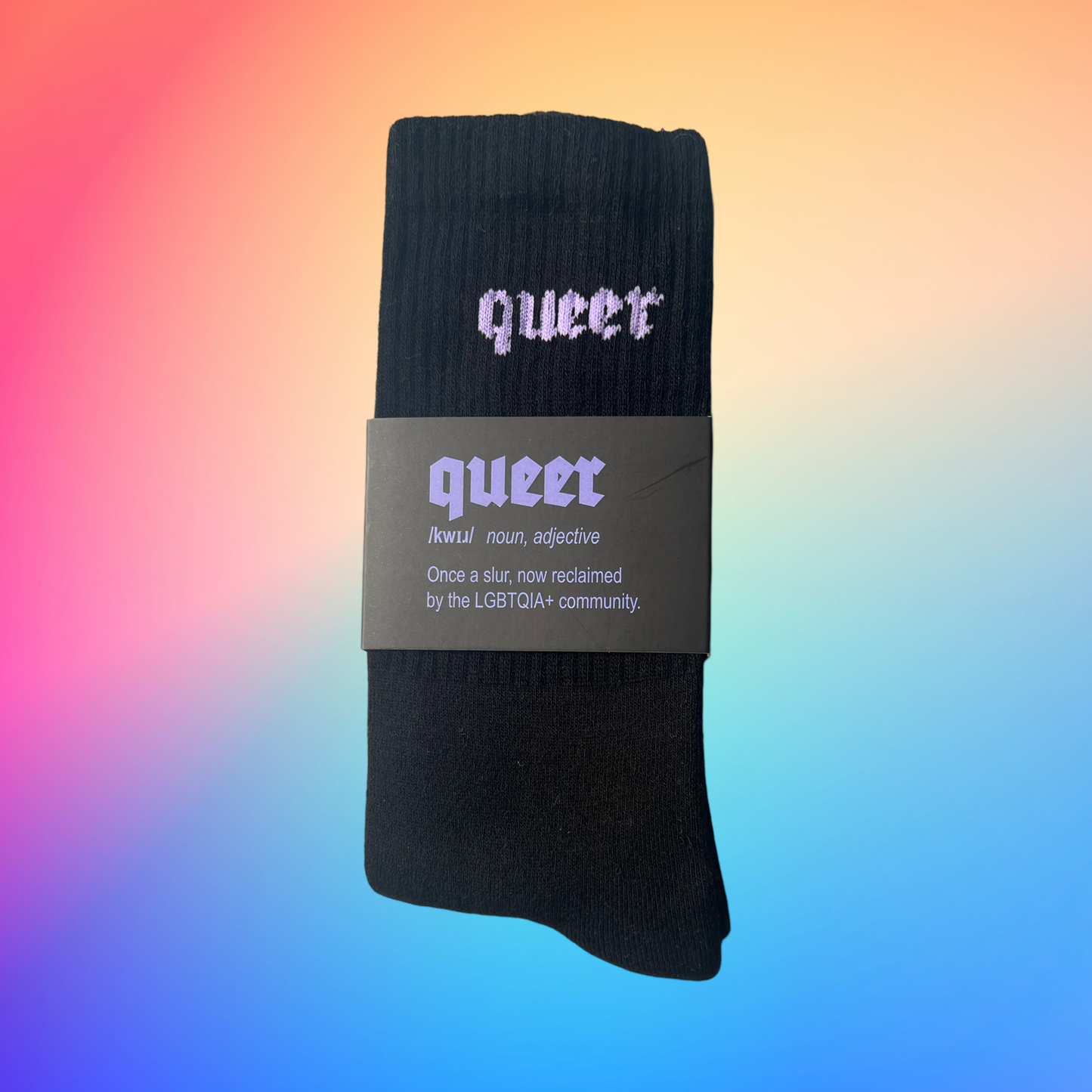 Keller Kreuzberg GmbH - QUEER sokken zwart/lila: 36-41