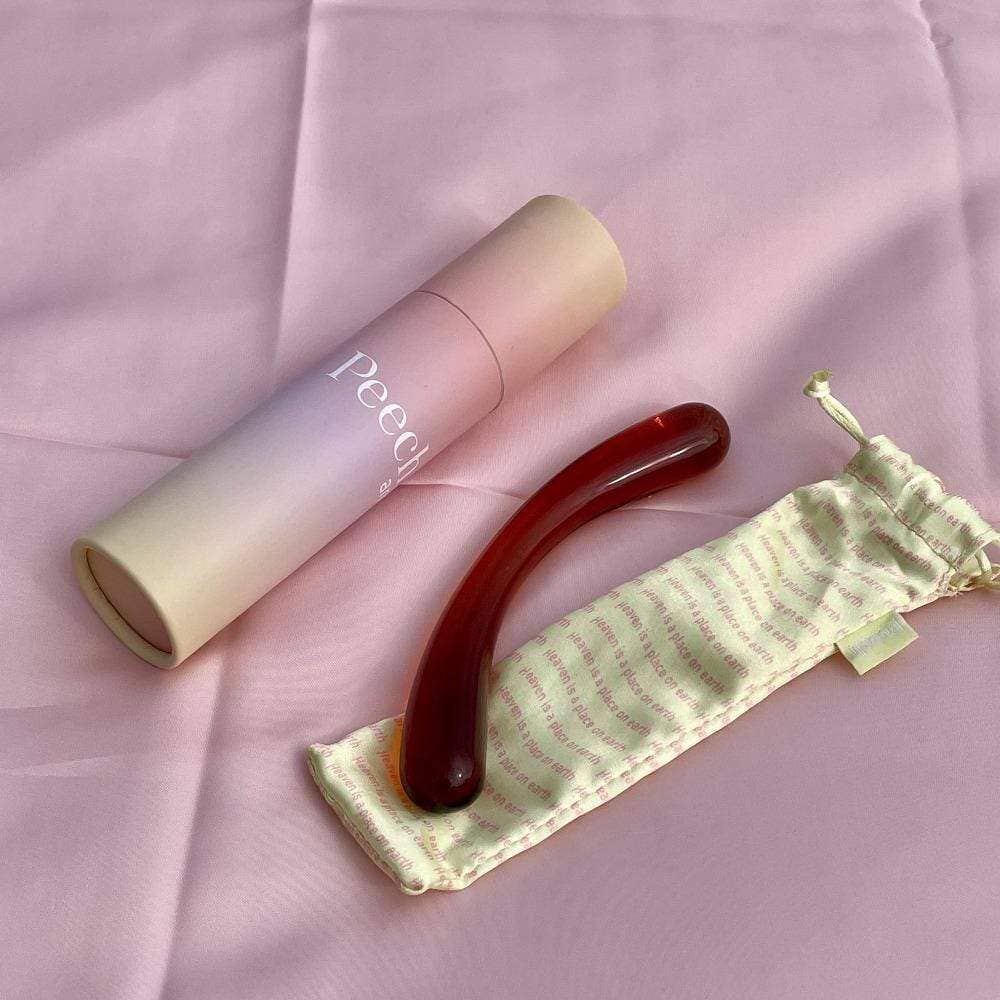 Peech - Amber - glazen dildo handgemaakt door Peech