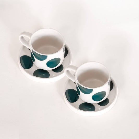 Magazin Minori - Espresso Dots - zacht groen (2-delige set - 4 stuks)