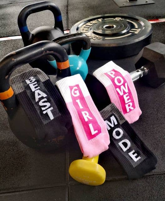 PEGADA SOCKS - Roze girl power sportsokken