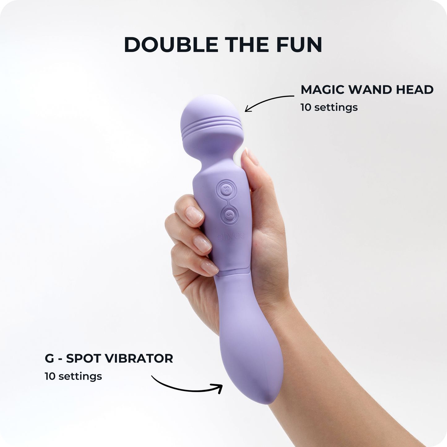 ohyes - OHYES Magic Wand vibrator - dubbele massage-staaf en G-spot vibrator: Beige