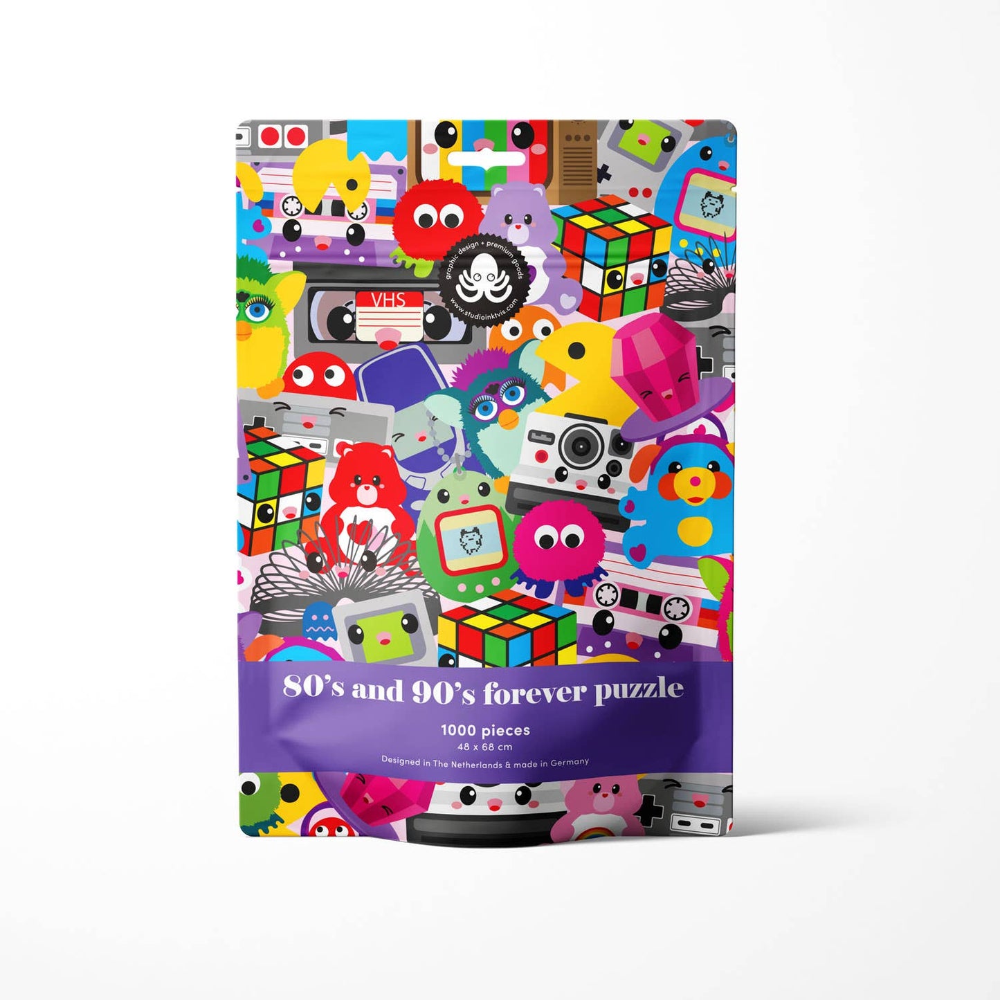 Studio Inktvis B.V. - Vintage retro puzzel van 1000 stukjes met 80's en 90's thema