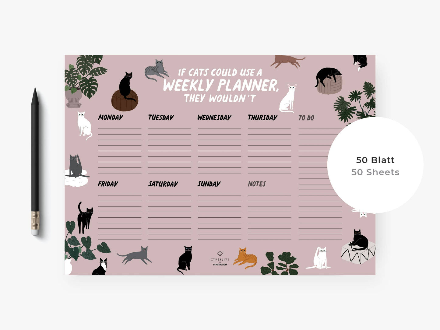 typealive - Wekelijkse planner / Petisfaction “CATS”