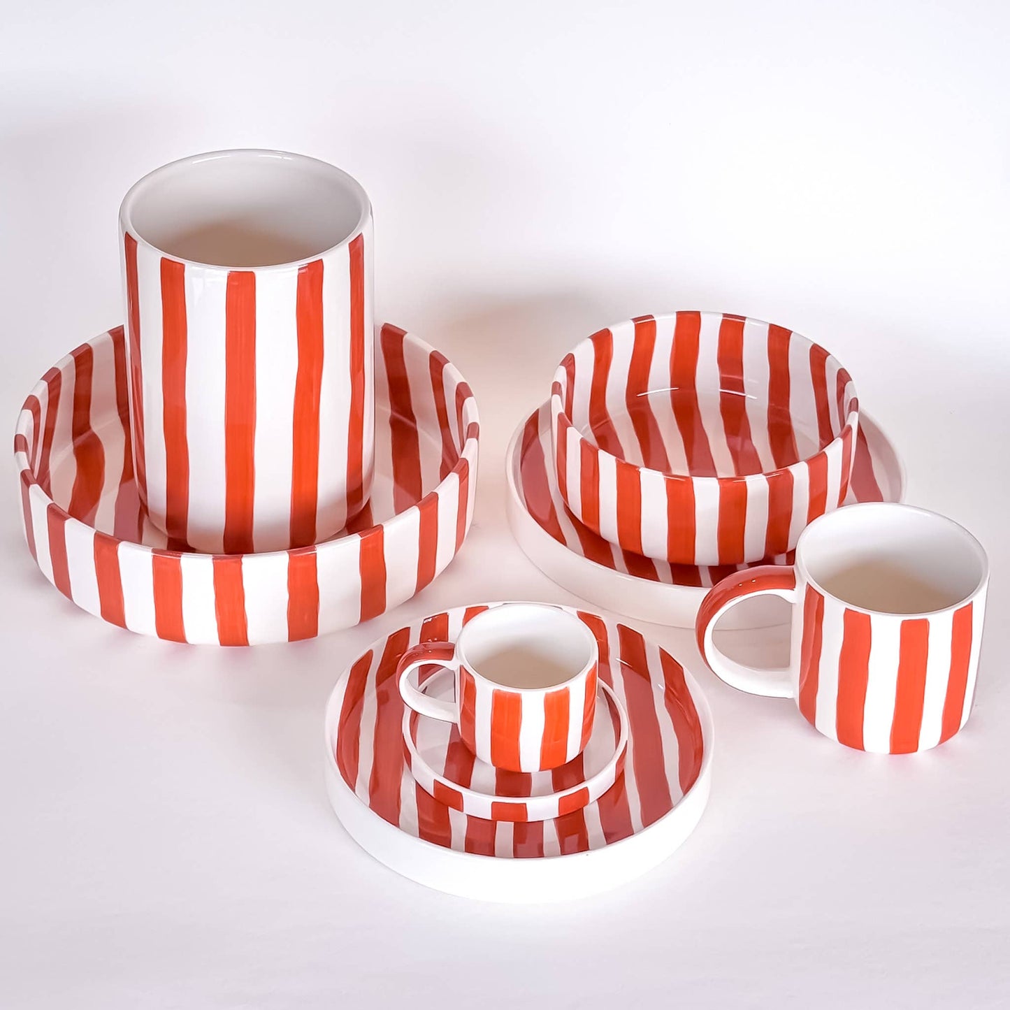 Magazin Minori - Espresso Stripes - mare blauw (2-delige set - 4 stuks) (Kopie)