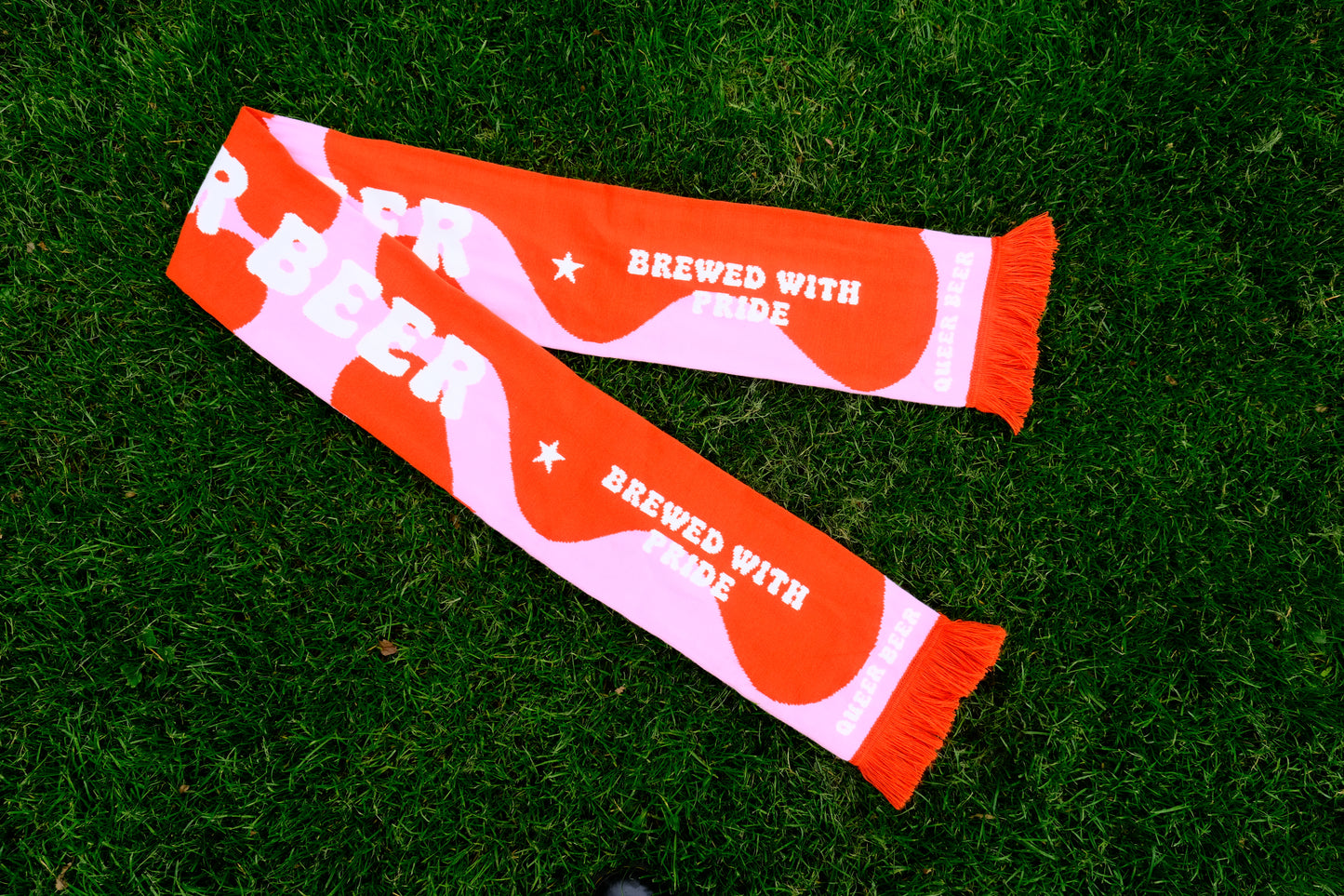 Queer Beer Scarf - red pink