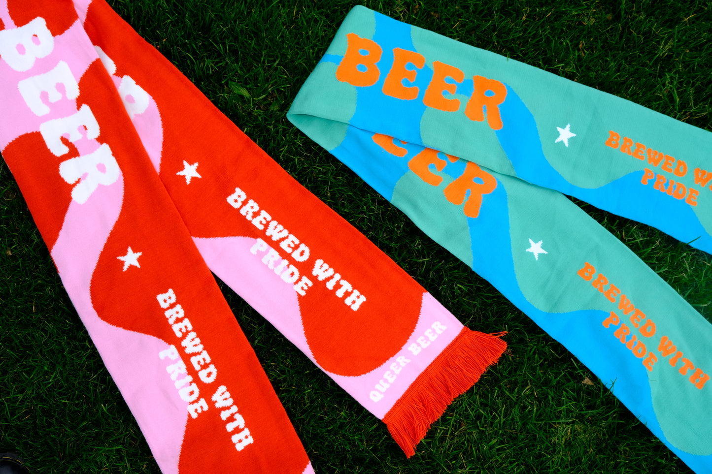 Queer Beer Scarf - red pink