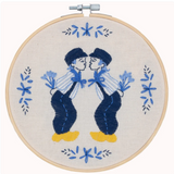 Kissing boys embroidery set