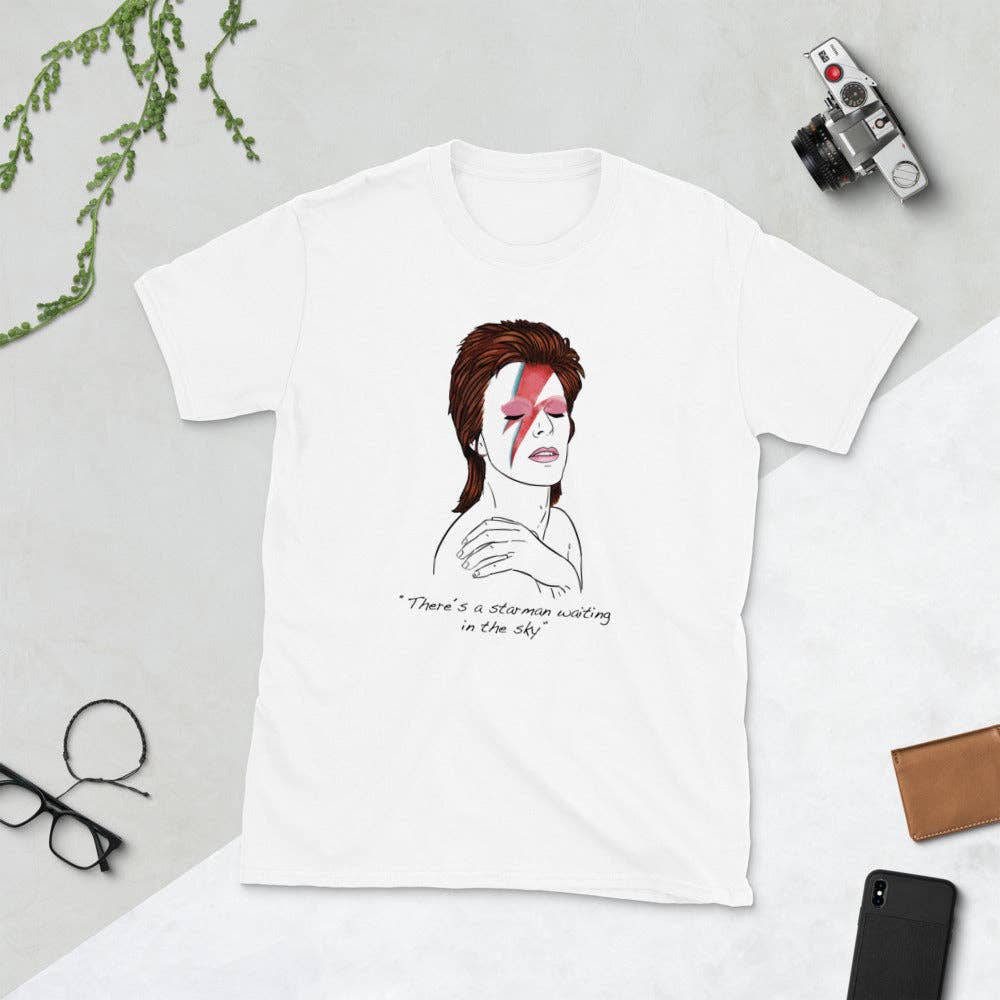 El loco del Pelo Rizo - Unisex t-shirt Bowie: M