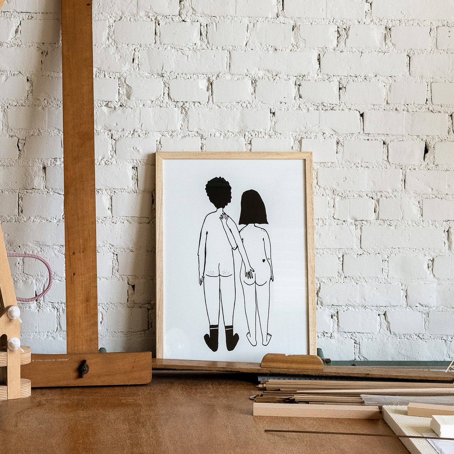 helen b - Poster naked couple back A4