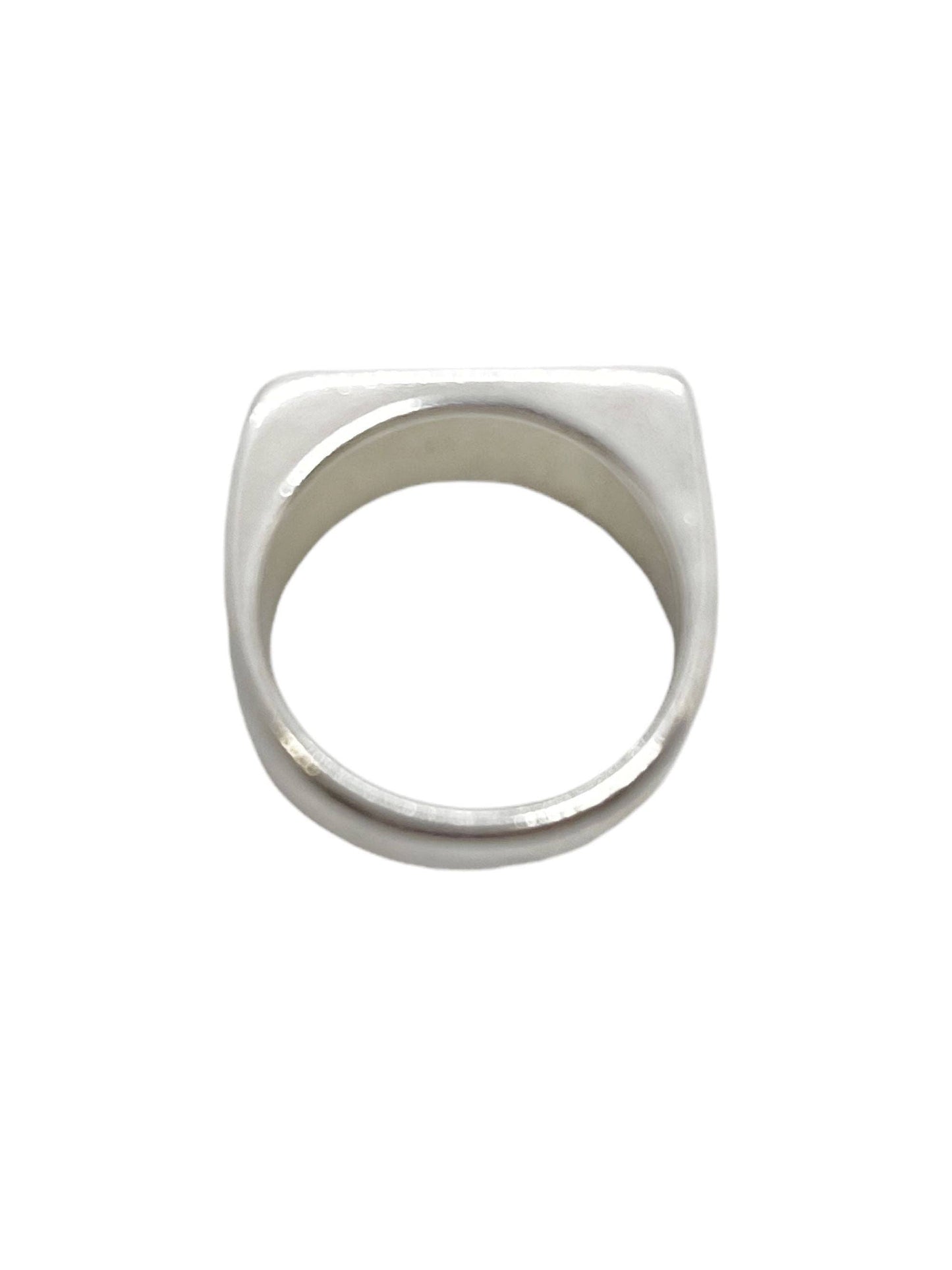 Gloria Mago - Plan zilveren zegelring 7micron T12