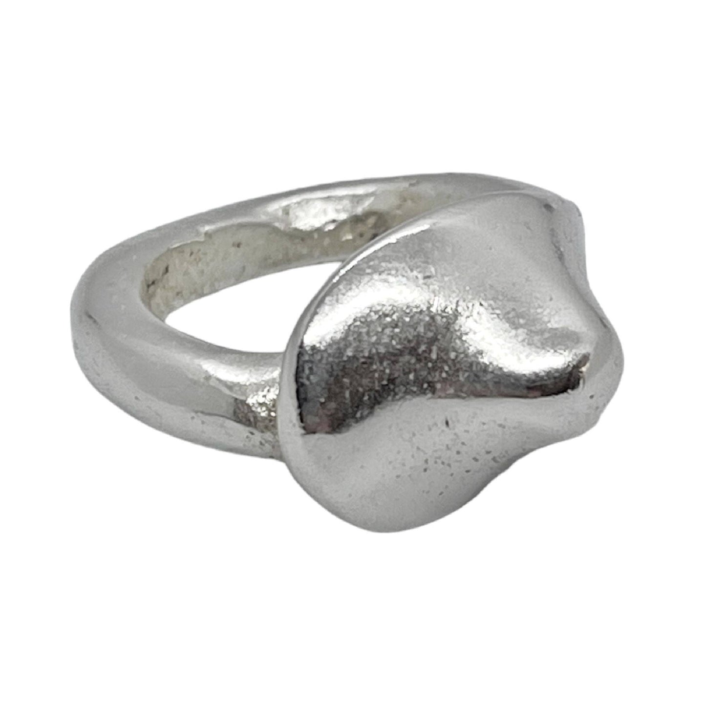 Gloria Mago - Zilverkleurige lollipop-ring met zilver plating