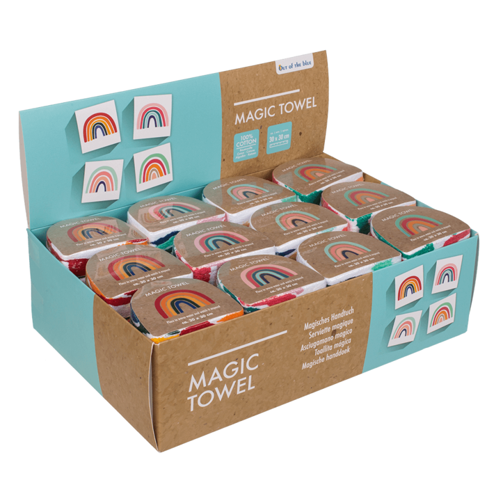 Out of the blue KG - Magic katoenen handdoek met regenboogmotief