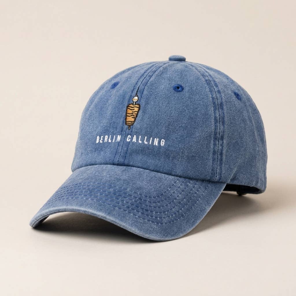 Grasshopper - Berlin Calling groene geborduurde pet: Blauw