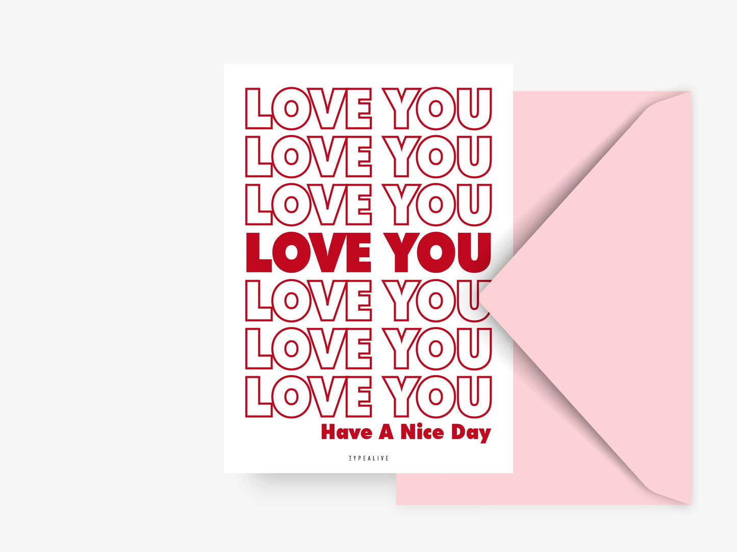 typealive - Ansichtkaart / Love You