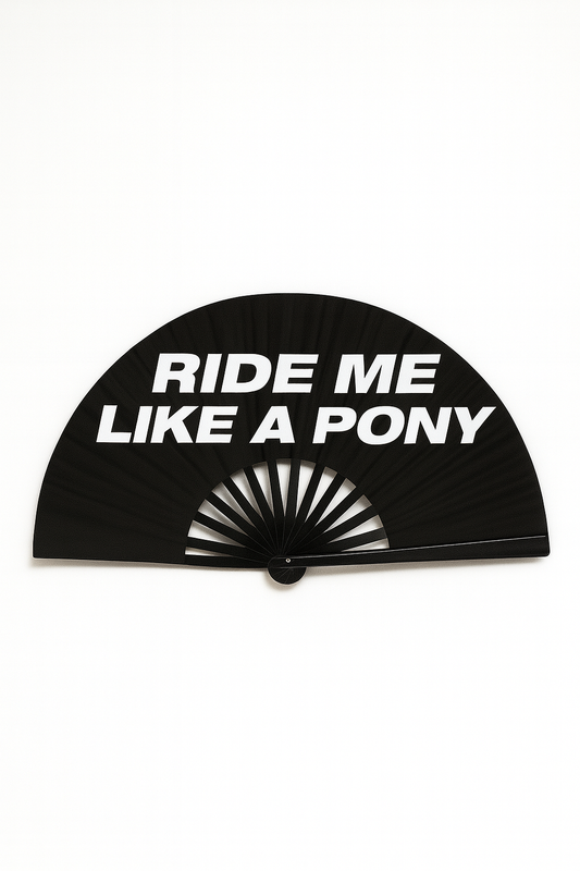 That Gay Creation - Rijd me als een pony – XXL zwarte klapwaaier