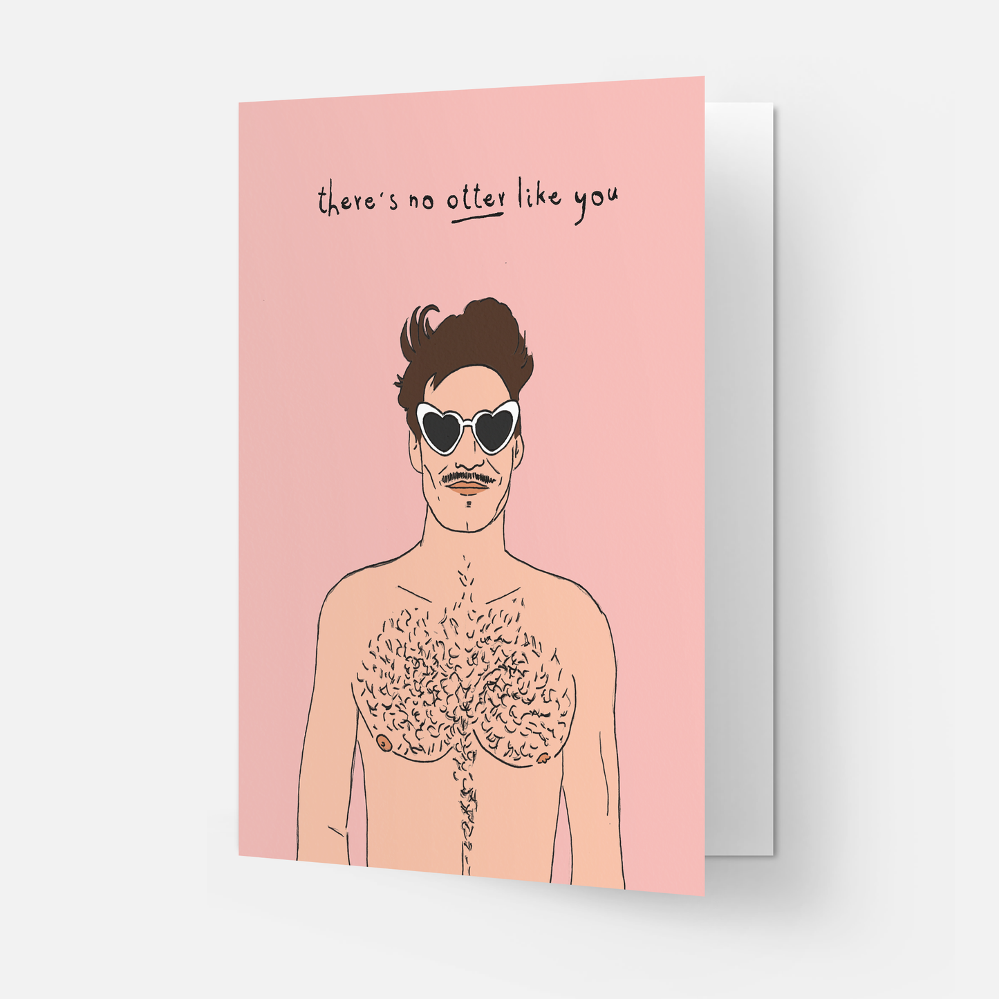 Kaart Blanche - Otter like you - lgbtq+ greeting card: Single