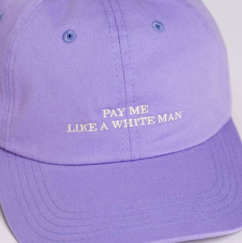 arrel - responsible apparel - Betaal me als een blanke man Premium Dad Cap - lila & crème
