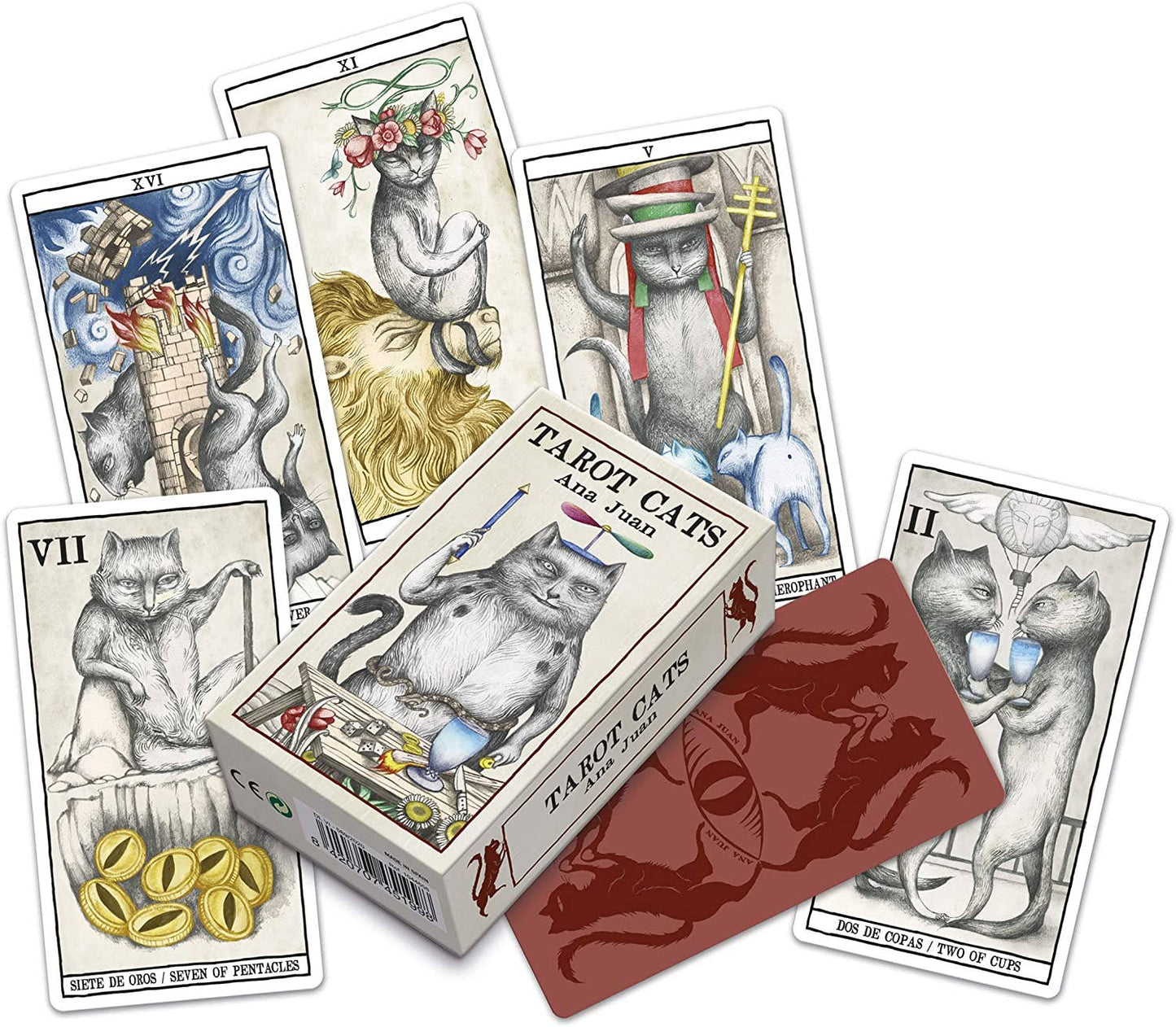 Cardshouse - Tarotkaarten van katten door Ana Juan