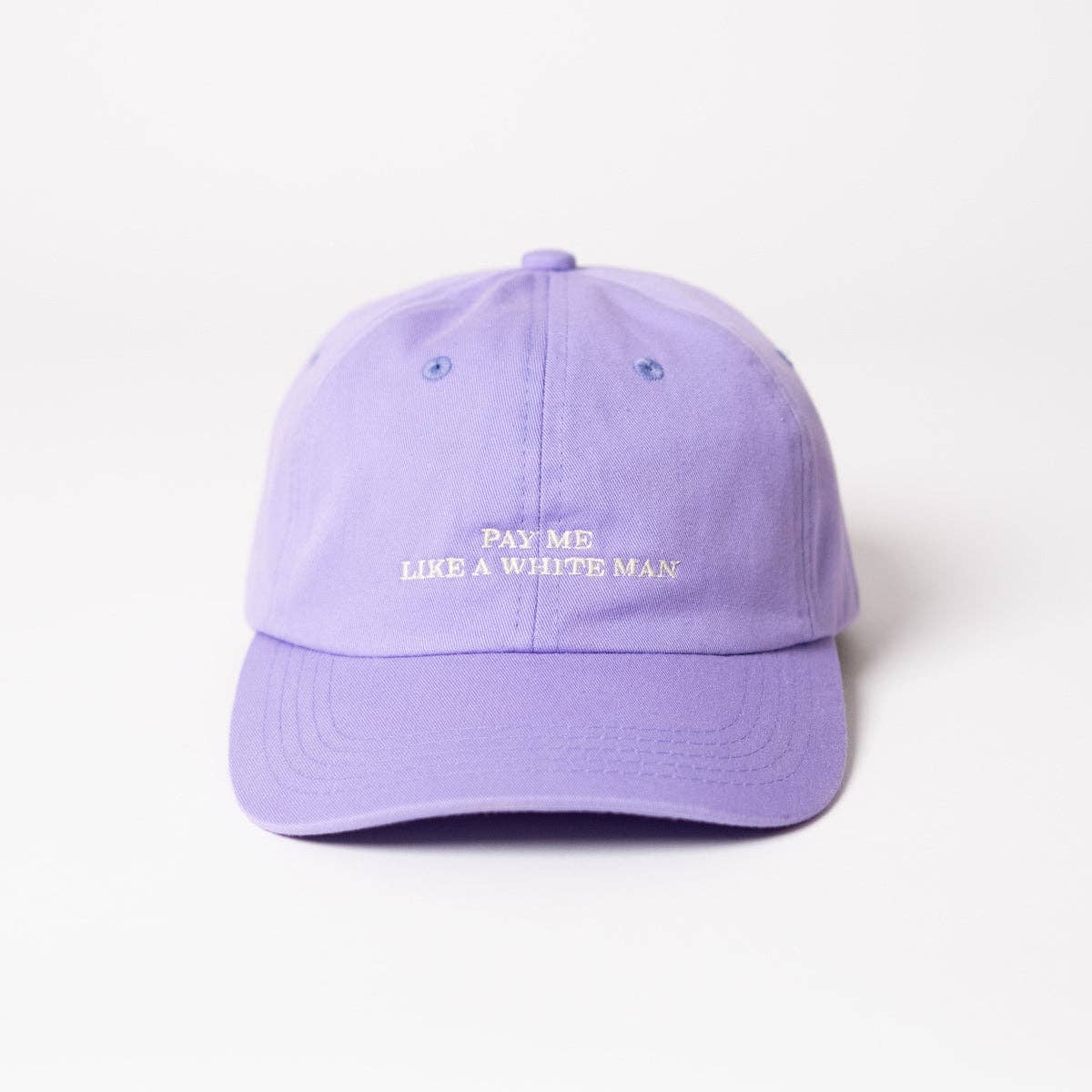 arrel - responsible apparel - Betaal me als een blanke man Premium Dad Cap - lila & crème