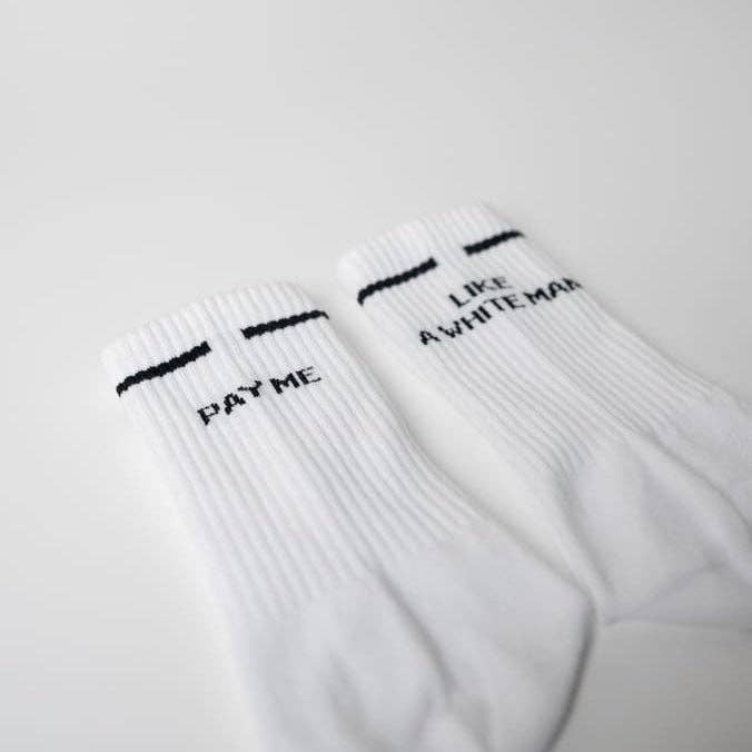 arrel - responsible apparel - Betaal me als een blanke man - statement-sokken: 39-42